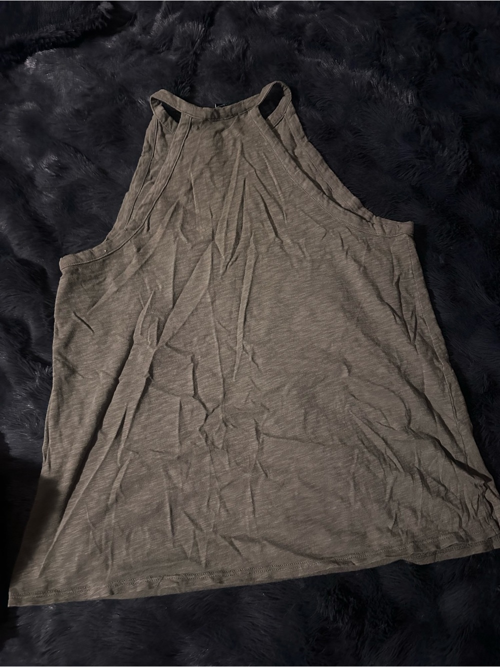 Theory Olive Green High-Neck Tank Top - Picture 2 of 4